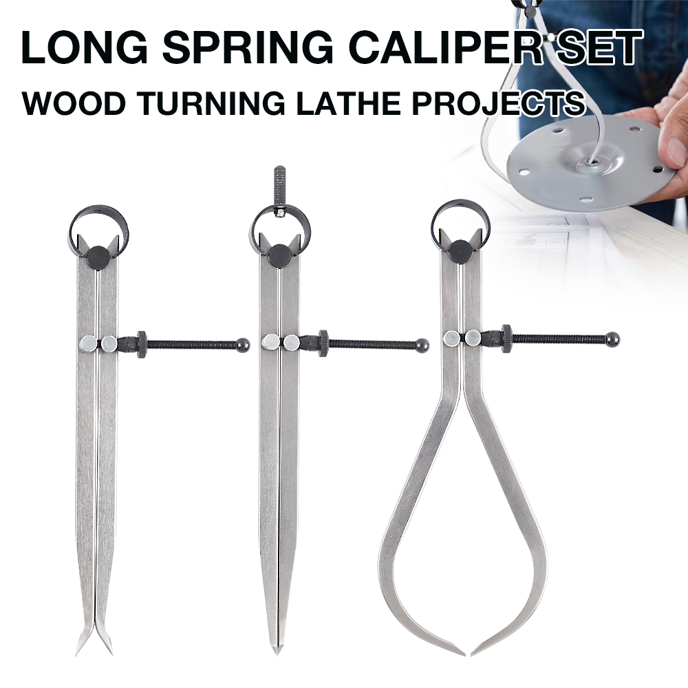 Woodworking Lathe - 3PCS Adjustable Caliper Set, Divider Wing