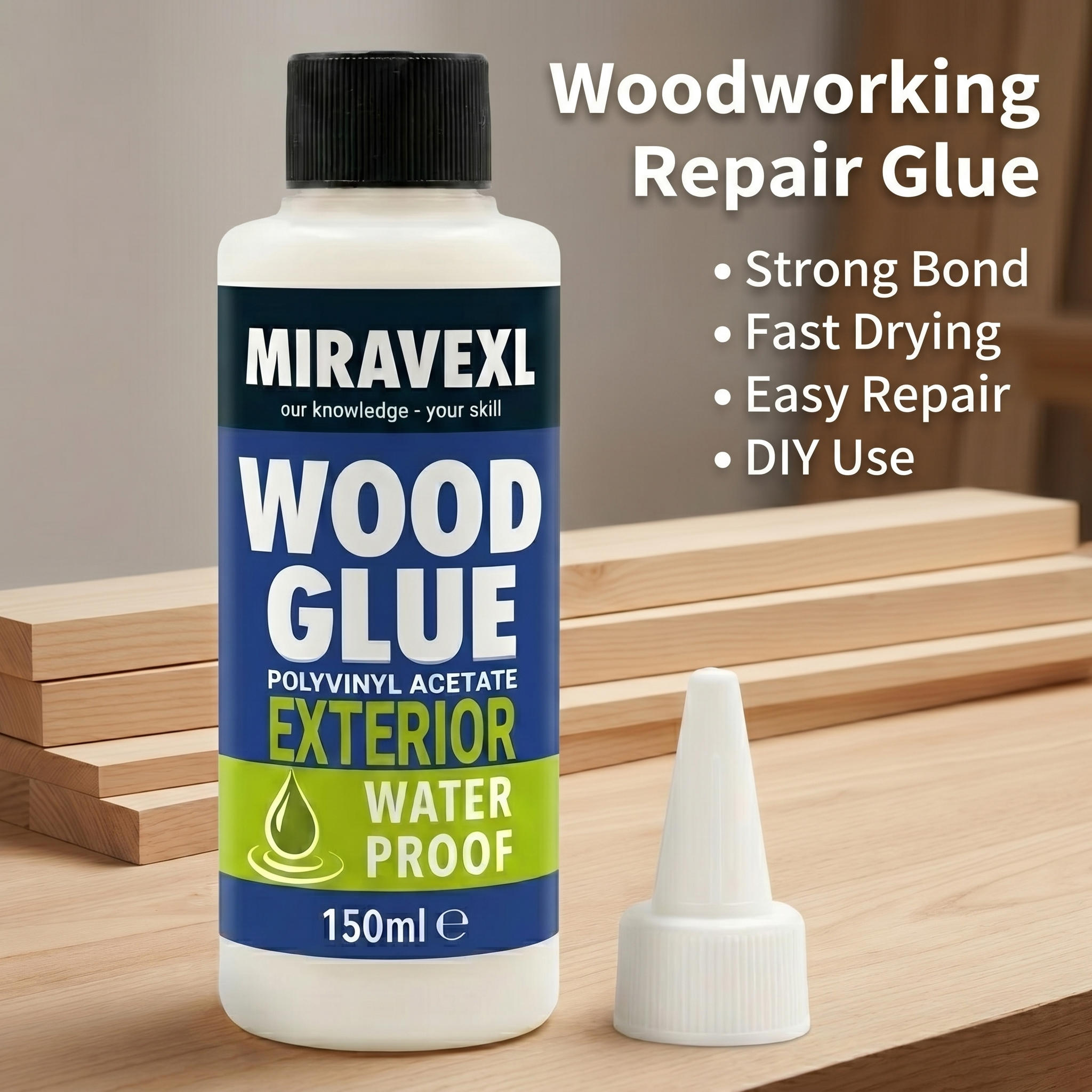 Woodworking Diy Projects - Premium Waterproof Wood Glue Fast Dry