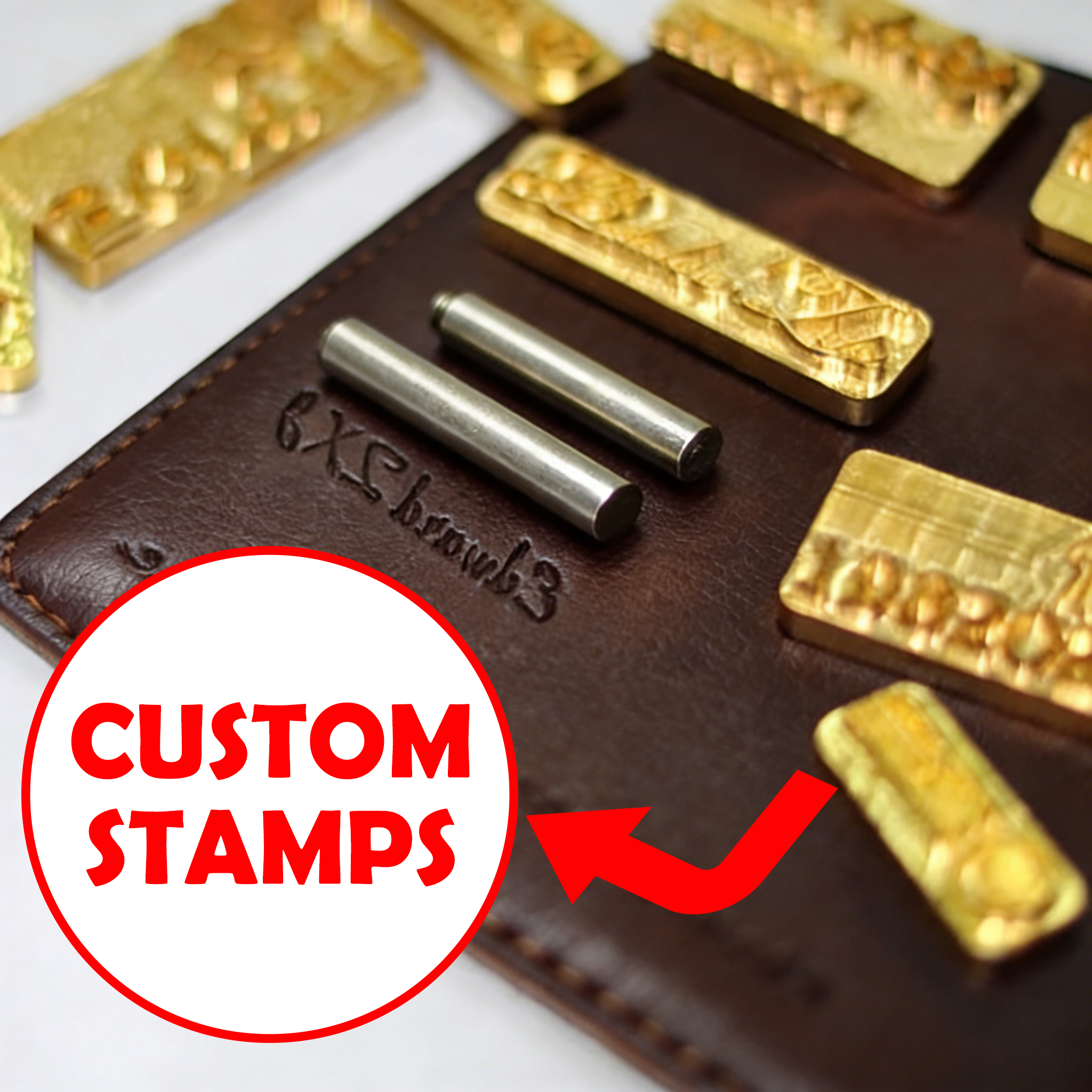 Woodworking Logo Design - 2.5-5.2cm Logo Custom Leather Stamps Personalized