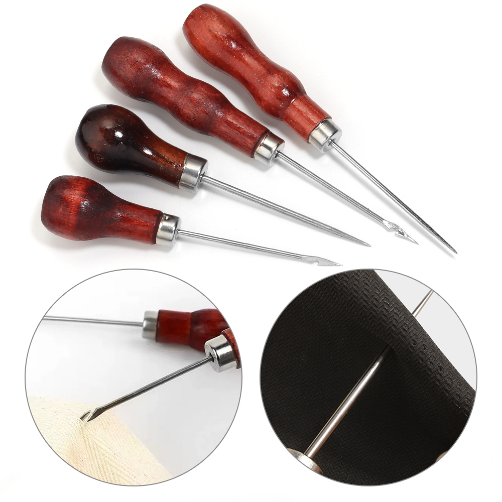 Woodworking Shoes - Wooden Handle Awls DIY Leather Tent