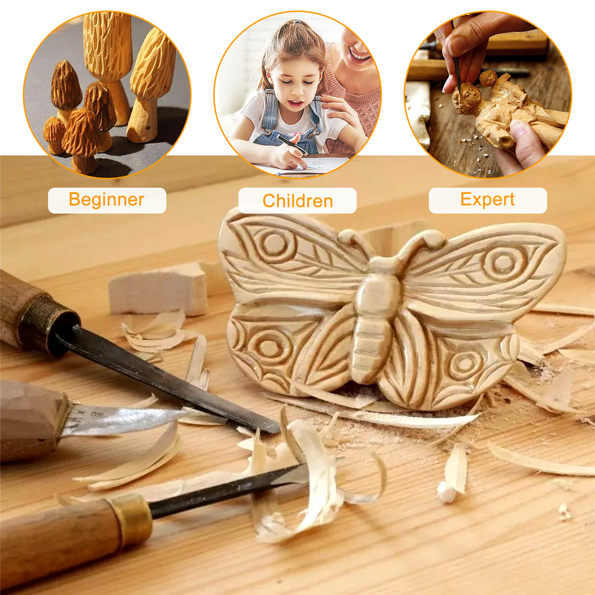 Woodworking Hobby Kits - ABKM 6Pcs Basswood Carving Blocks for