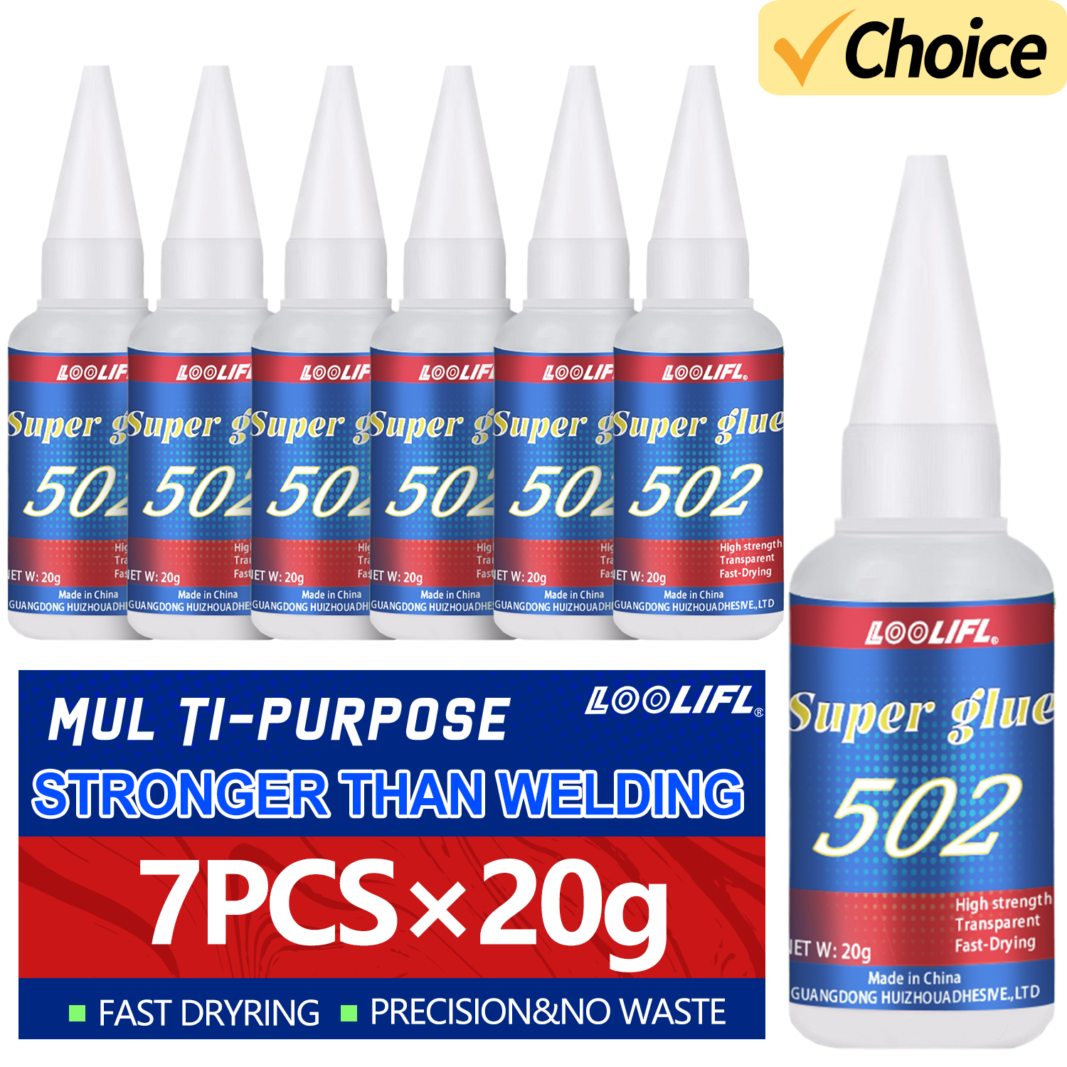 Woodworking Quick Glue - LOOLIFL 1-7pcs 502 Super Glue Instant