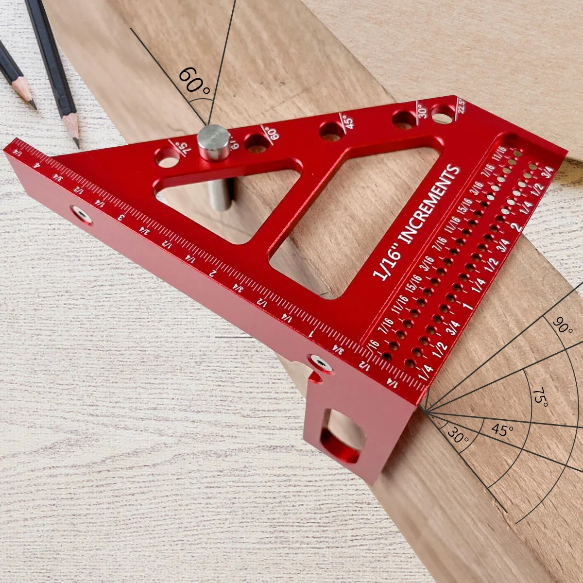 Woodworking Ruler - 3D Multi-Angle Measuring Ruler - Precision
