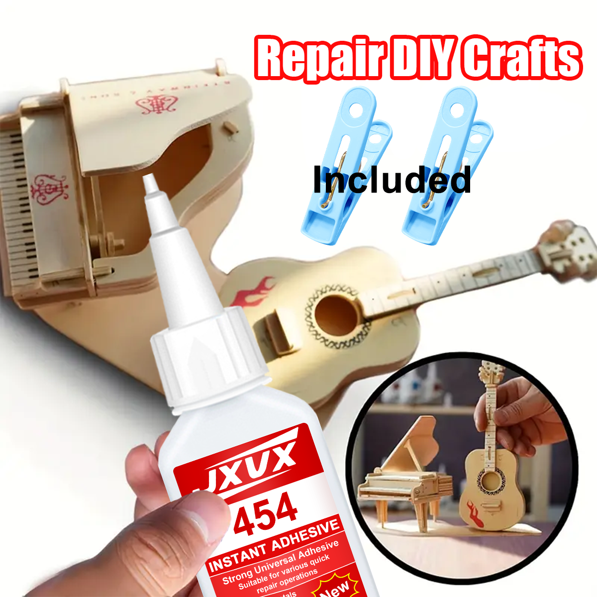 Woodworking Quick Glue - 454 Super Glue: Instant Adhesive That