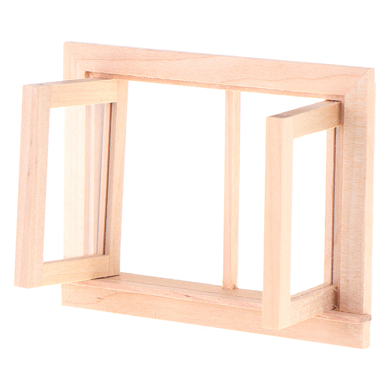 1pcs  DIY Double Window 1/12 D - مراجعة Wood Woodworking وسعره