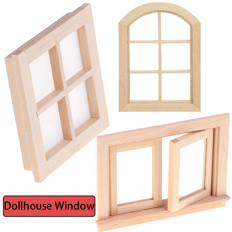 1pcs  DIY Double Window 1/12 D - مراجعة Wood Woodworking وسعره