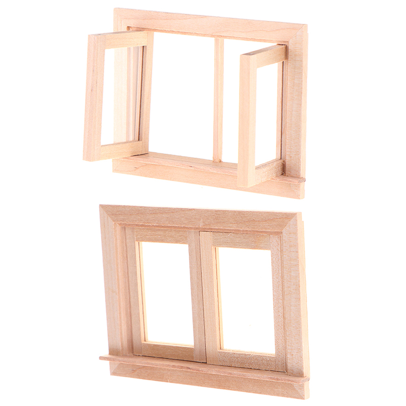 1pcs  DIY Double Window 1/12 D - مراجعة Wood Woodworking وسعره