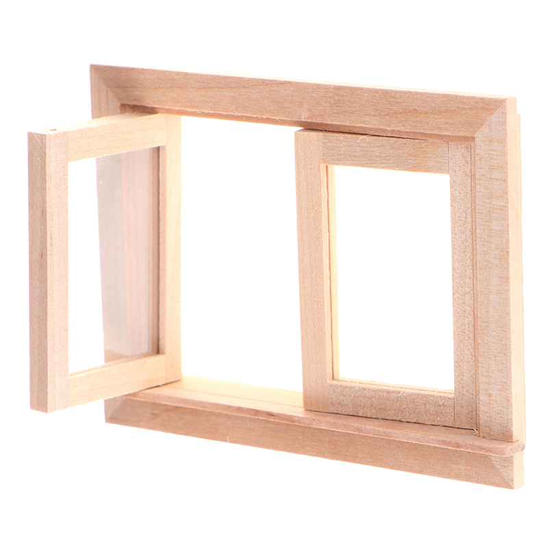 1pcs  DIY Double Window 1/12 D - مراجعة Wood Woodworking وسعره
