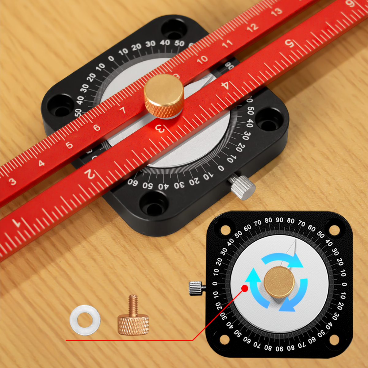 New Woodworking Scriber 360° P - مراجعة Woodworking Ruler وسعره