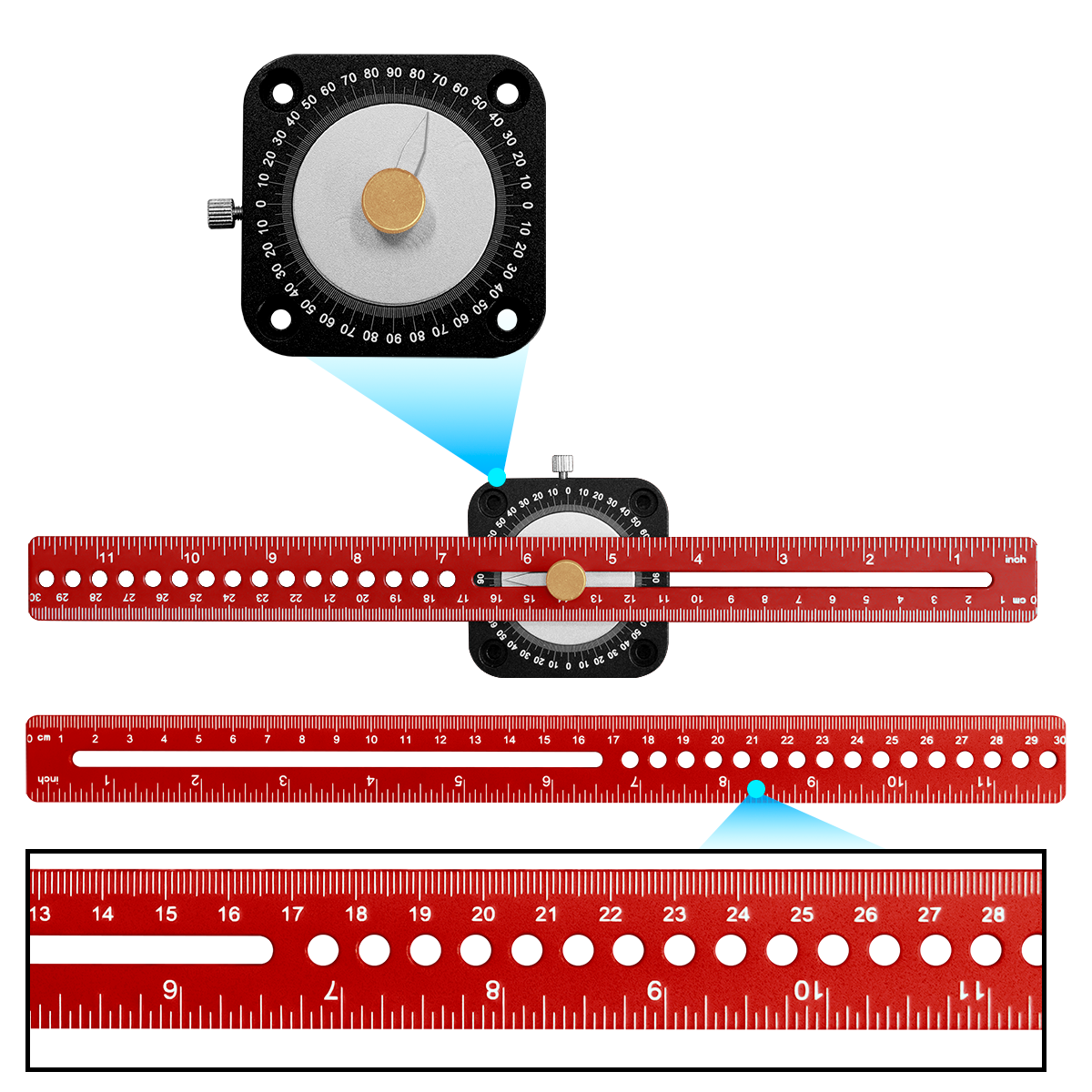 New Woodworking Scriber 360° P - مراجعة Woodworking Ruler وسعره