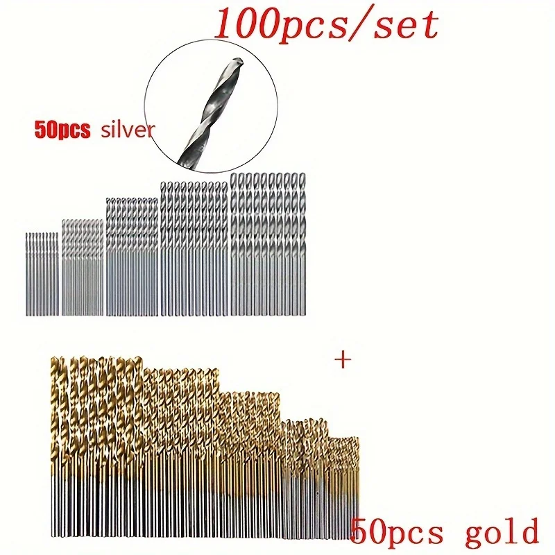 50PCS Titanium HSS Drill Bit S - مراجعة Woodworking Diy Projects وسعره
