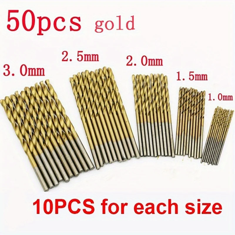 50PCS Titanium HSS Drill Bit S - مراجعة Woodworking Diy Projects وسعره