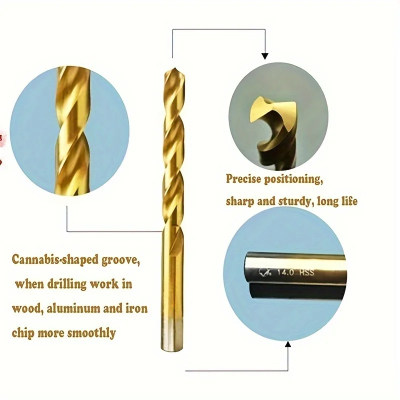 50PCS Titanium HSS Drill Bit S - مراجعة Woodworking Diy Projects وسعره
