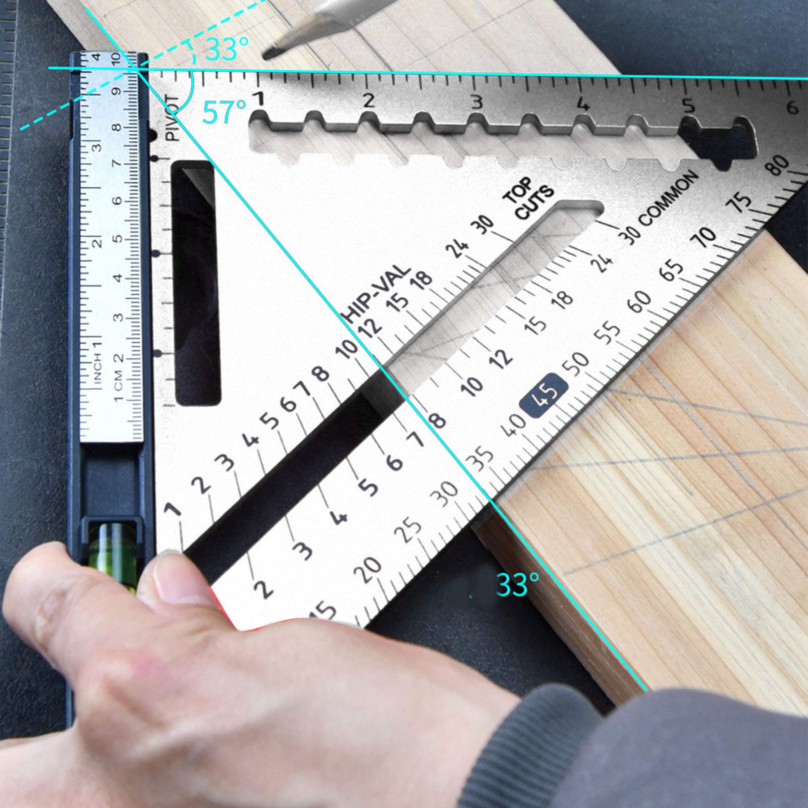 7 Inch Rafter Square with Leve - مراجعة Woodworking Ruler وسعره
