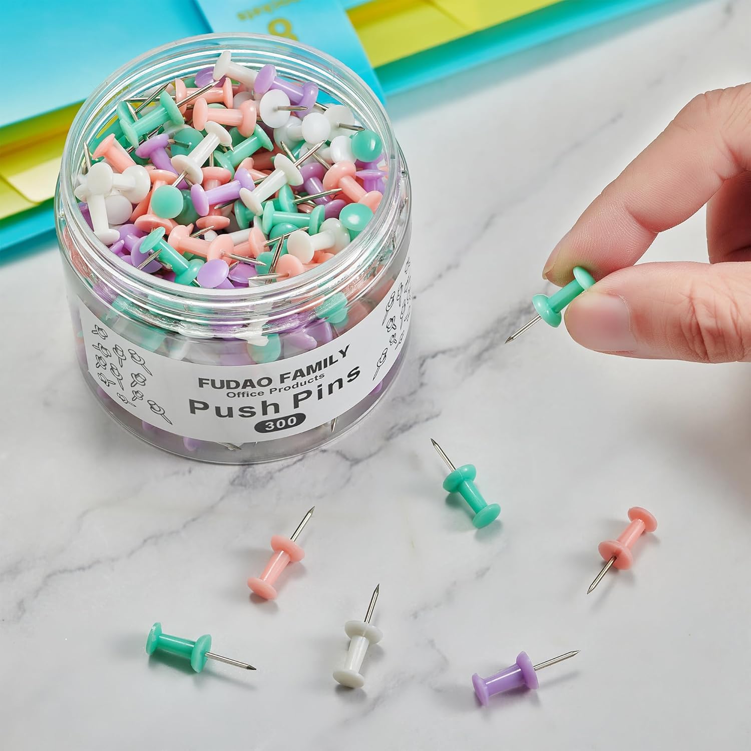 300 Push Pins for Bulletin Boa - مراجعة Woodworking School وسعره