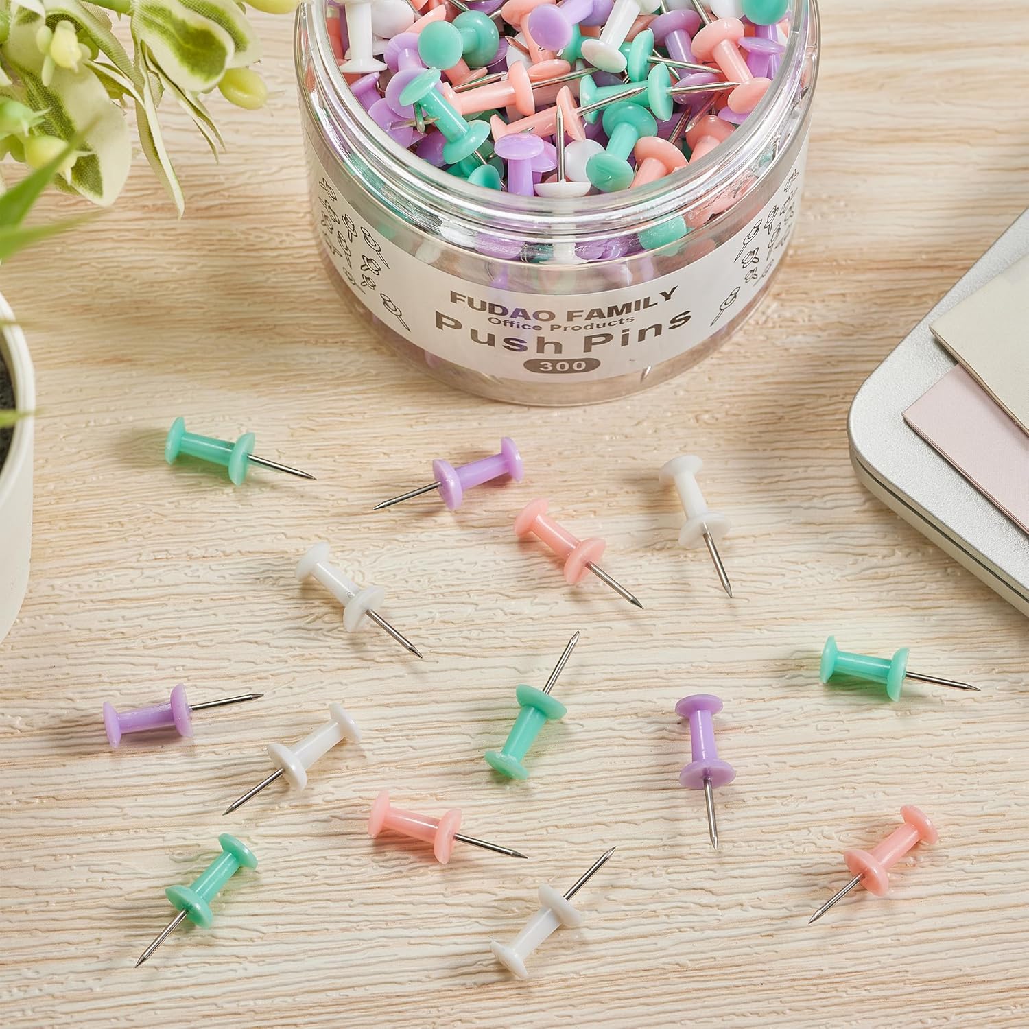 300 Push Pins for Bulletin Boa - مراجعة Woodworking School وسعره