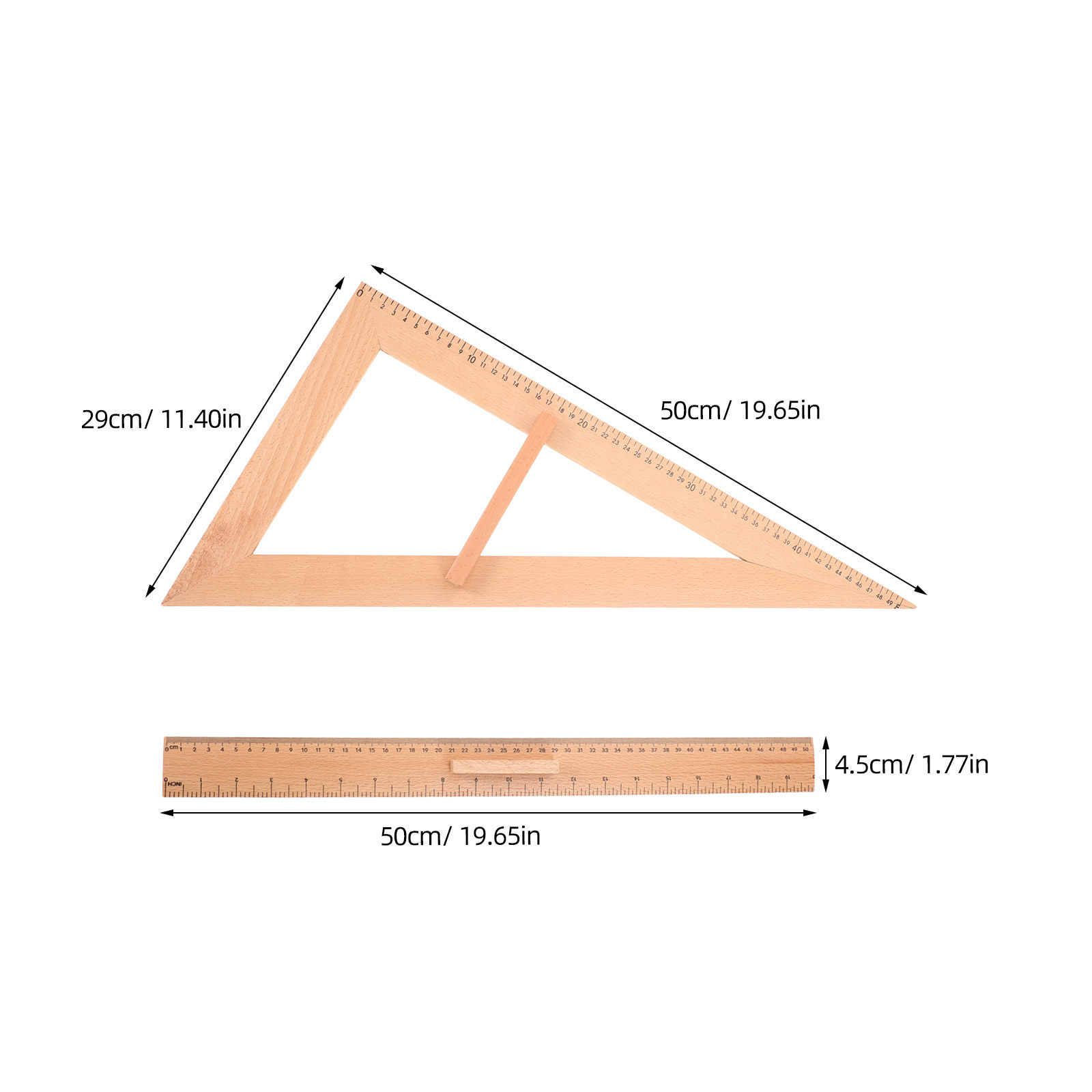 2Pcs Wooden Triangle Ruler Tea - مراجعة Woodworking School وسعره