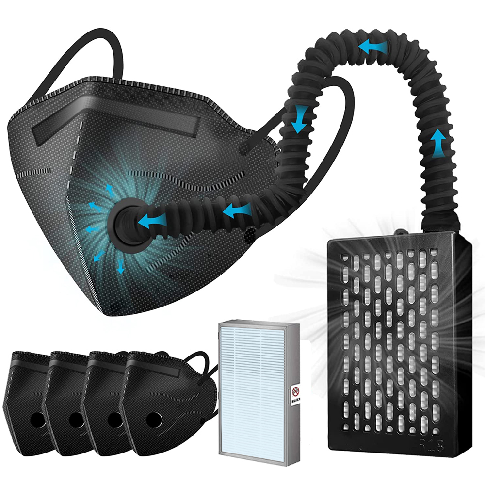 Electric KN95 Mask with Fan -  - مراجعة Woodworking Respirator وسعره