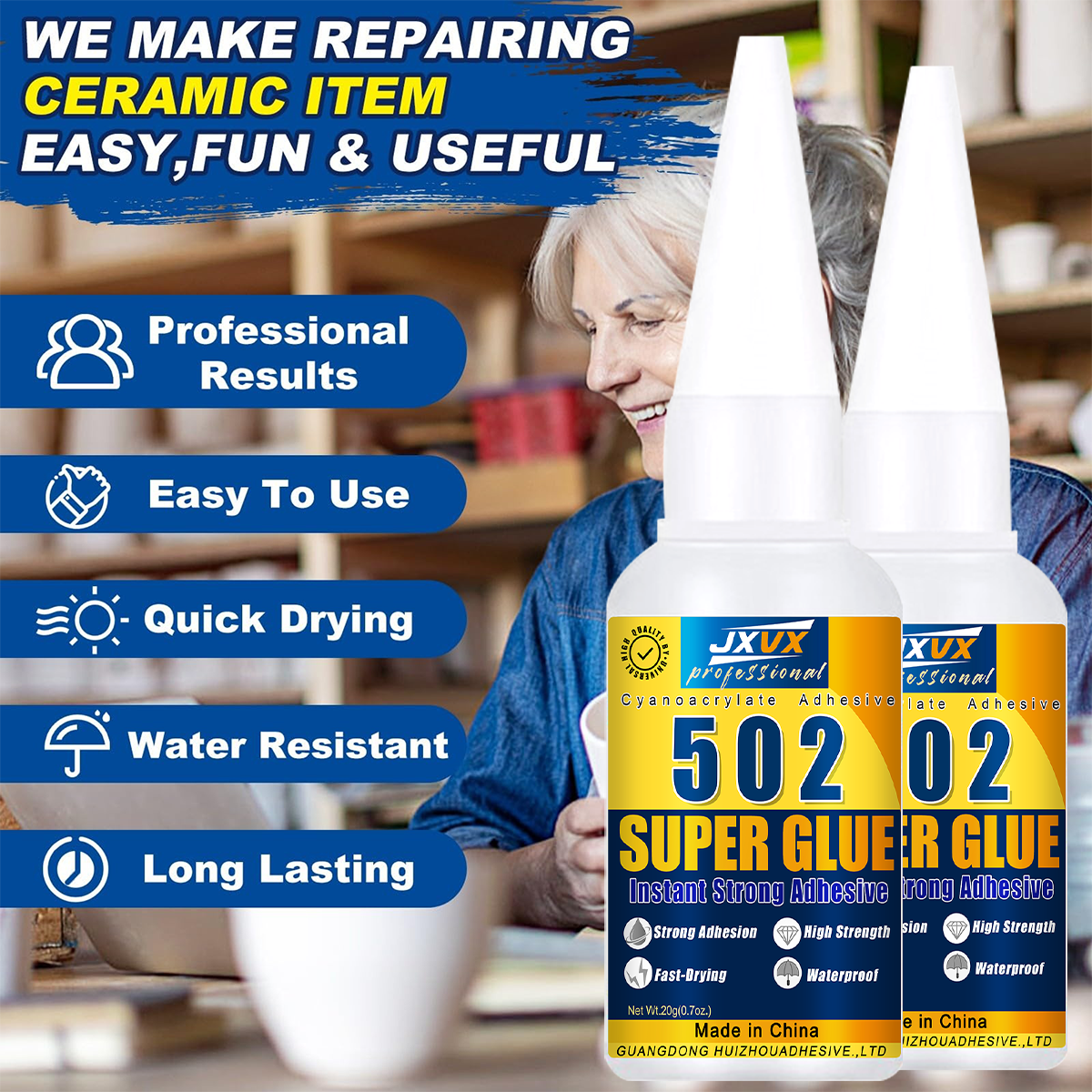 502 Super Glue 10.7oz, Clear I - مراجعة Woodworking Quick Glue وسعره