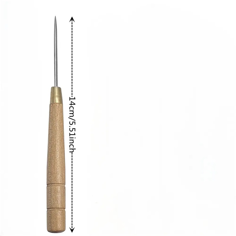 3 PCS Wooden Handle Awl Tool L - مراجعة Woodworking Shoes وسعره
