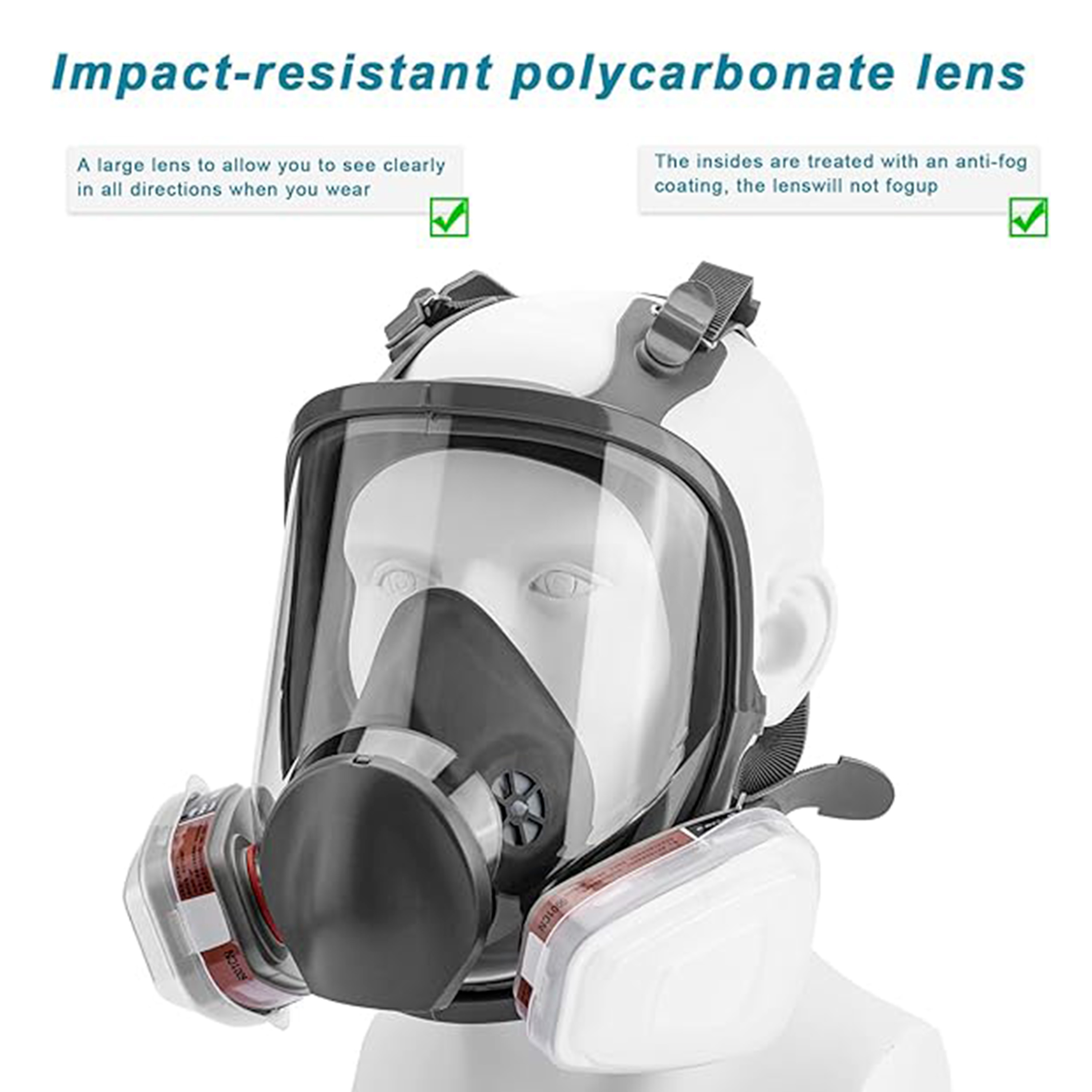 15-IN-1 6800 Gas Mask Full Fac - مراجعة Woodworking Respirator وسعره