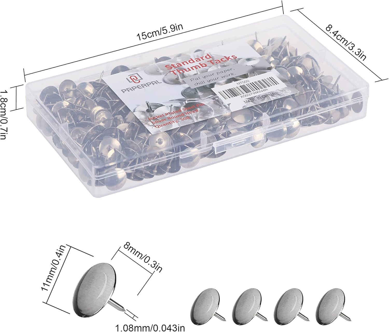 500 Standard Thumbtacks for Co - مراجعة Woodworking School وسعره