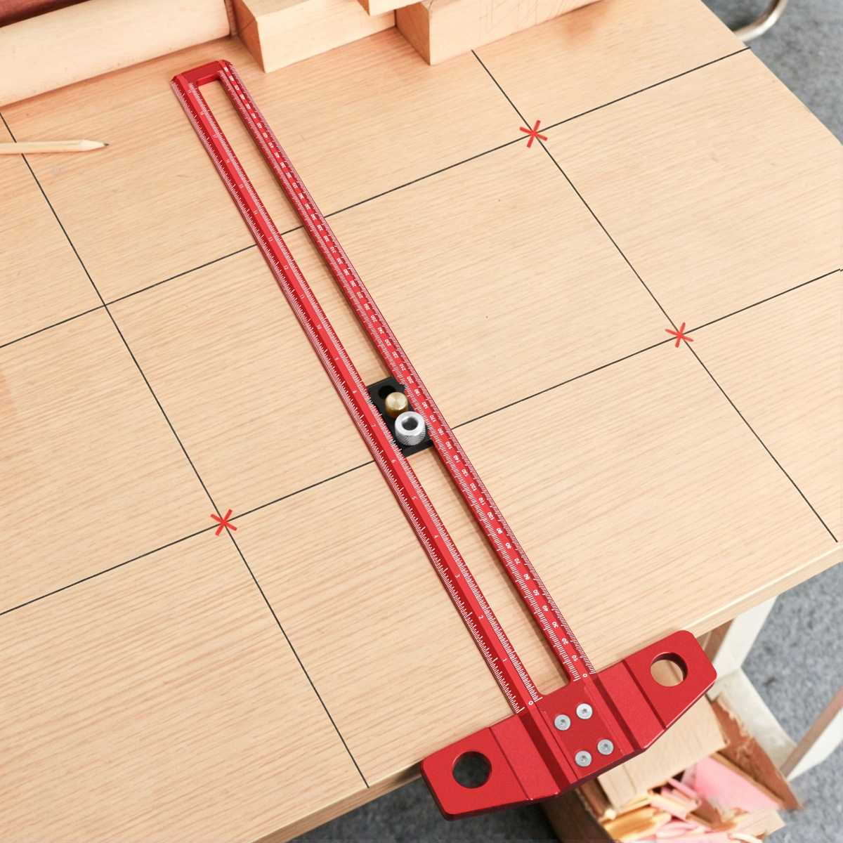Woodworking T-Square Marking G - مراجعة Woodworking Ruler وسعره