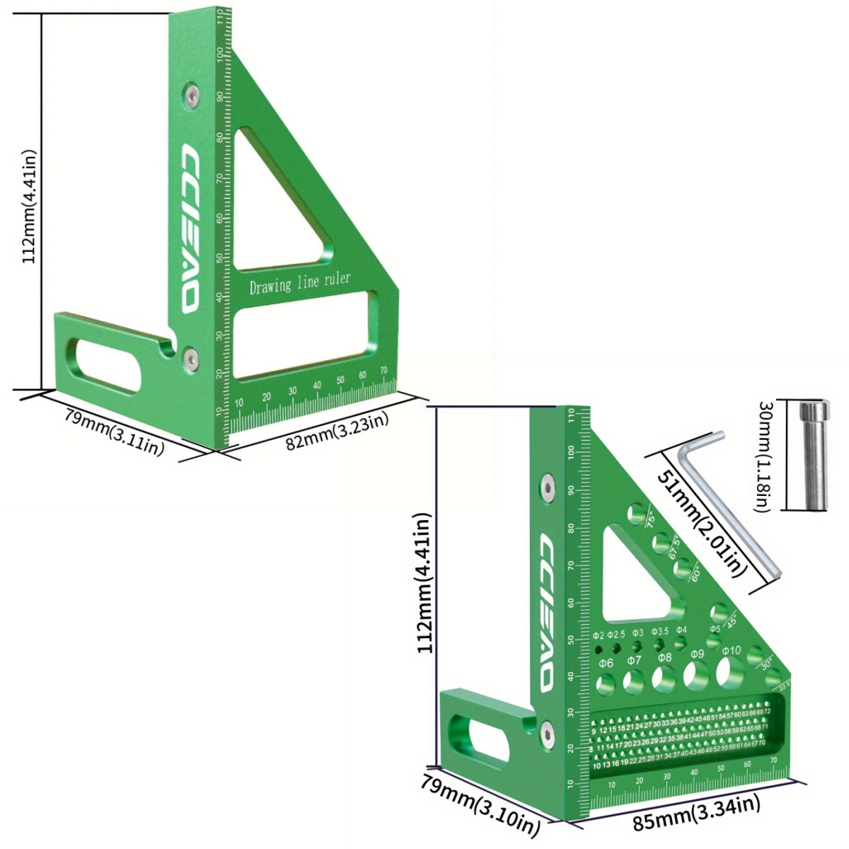 Carpenter Square 3D Multi Angl - مراجعة Woodworking Ruler وسعره