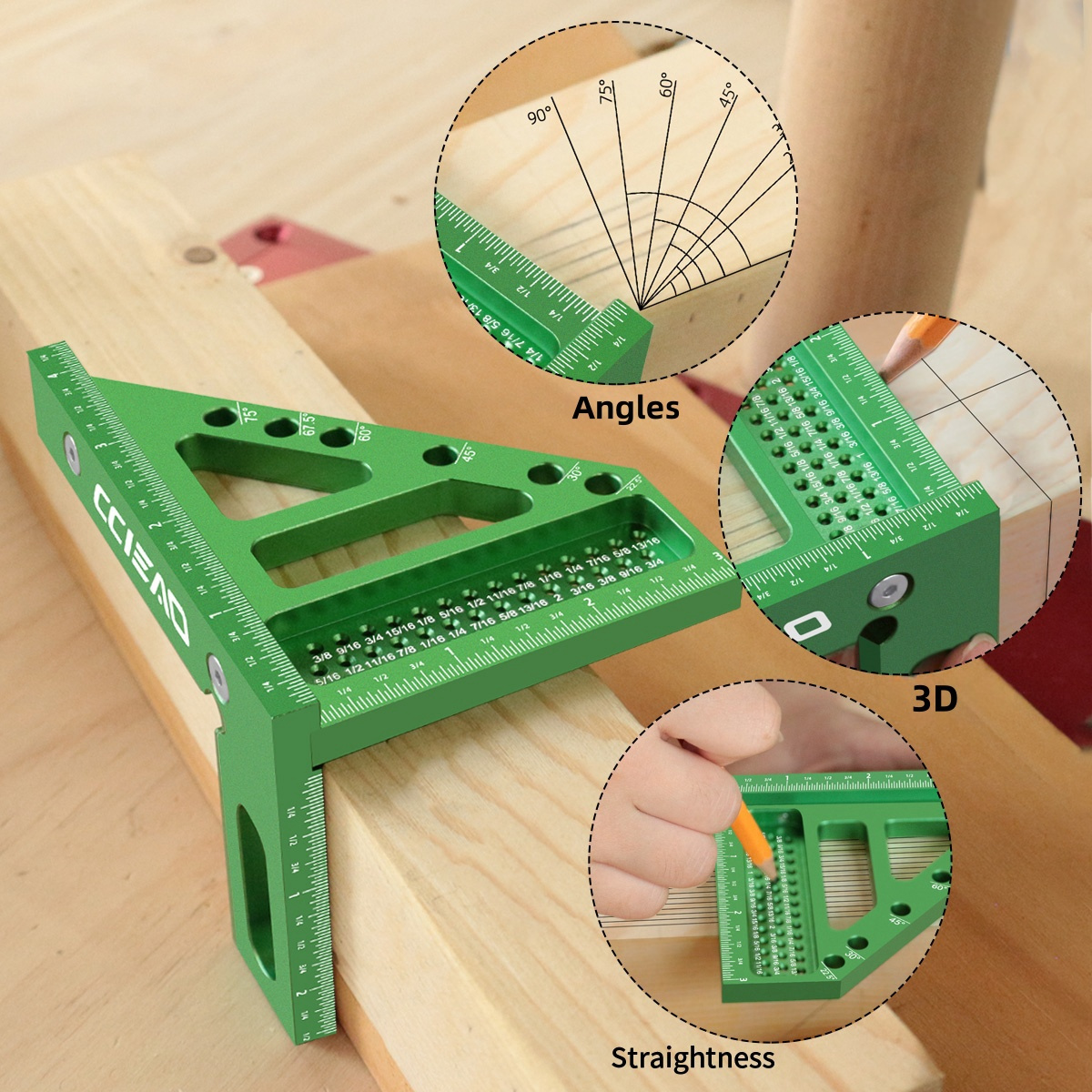 Carpenter Square 3D Multi Angl - مراجعة Woodworking Ruler وسعره