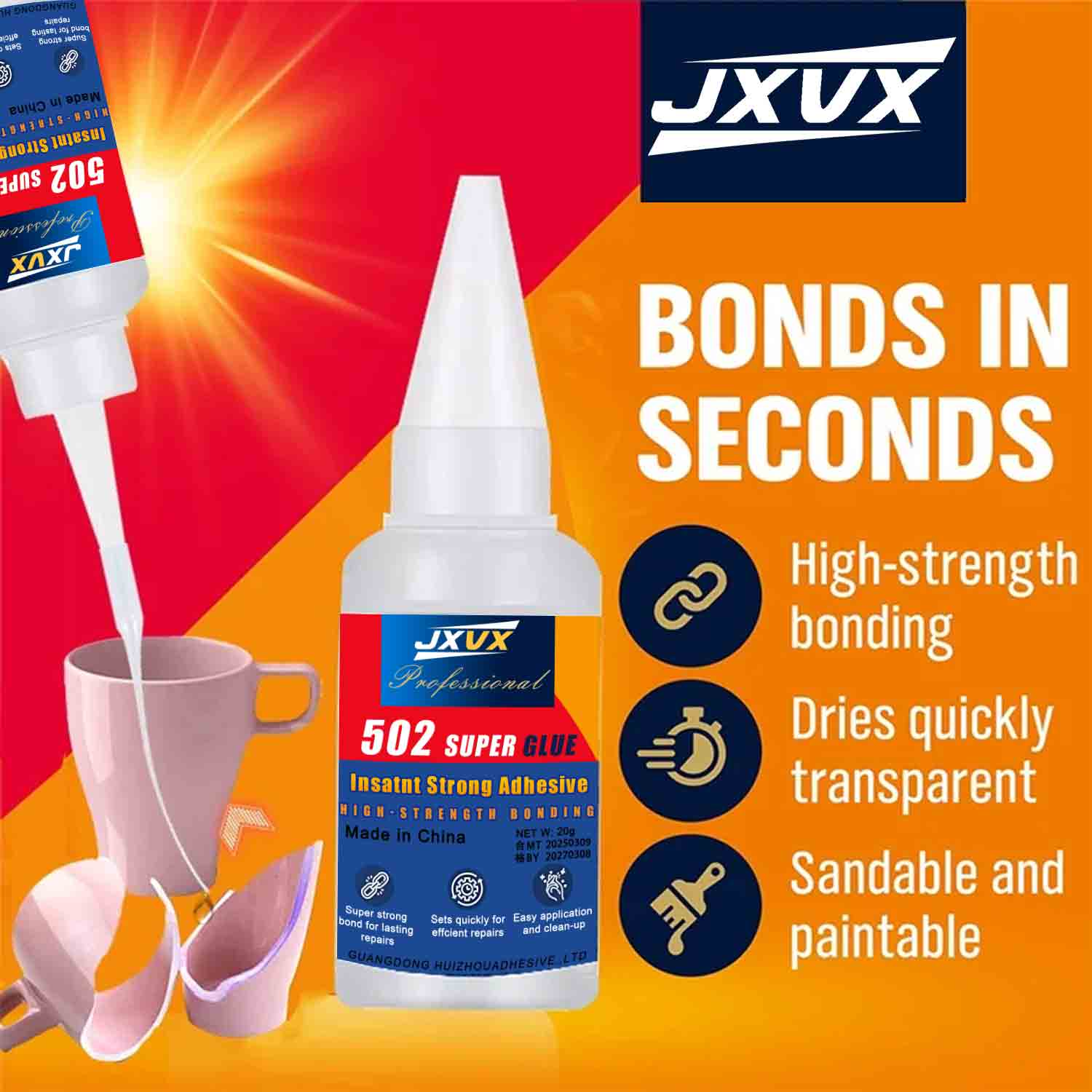 JXVX 1-5 PCs Super glue 502 Hi - مراجعة Woodworking Quick Glue وسعره