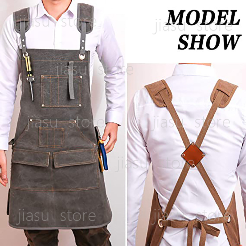 Thick Canvas Tool Apron Custom - مراجعة Woodworking Logo Design وسعره