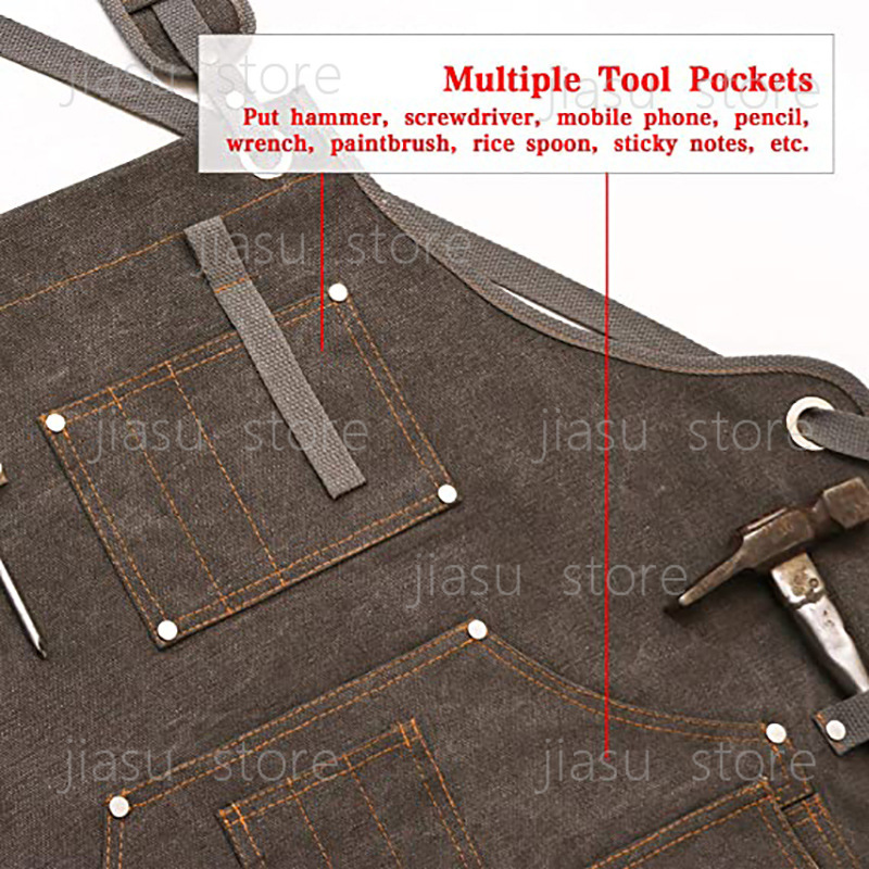 Thick Canvas Tool Apron Custom - مراجعة Woodworking Logo Design وسعره