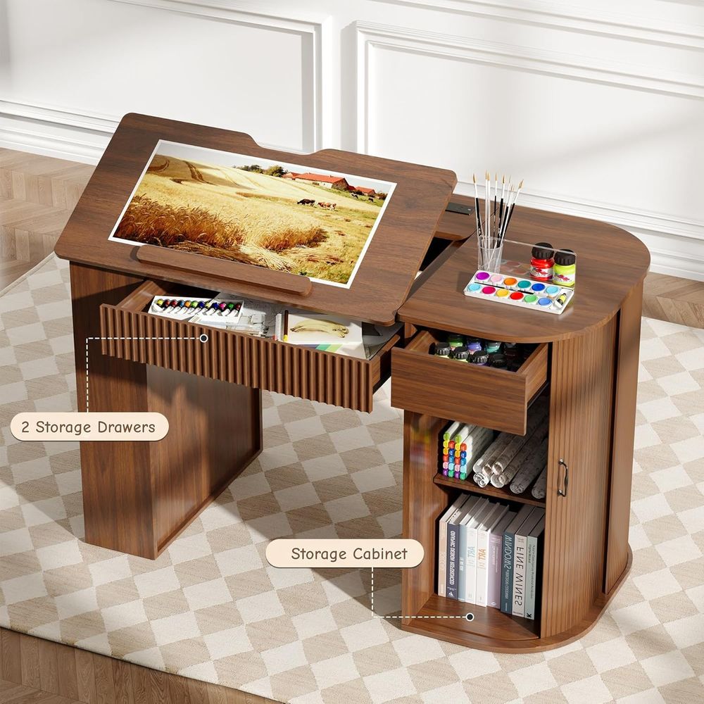 Storage Cabinet Desk with Shel - مراجعة Wood Woodworking وسعره