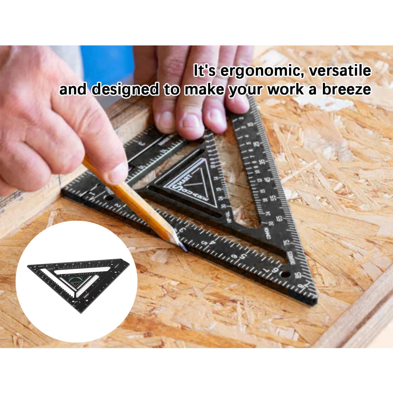 Carpenter Layout Tool Black Co - مراجعة Woodworking Ruler وسعره