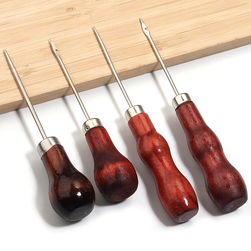 Wooden Handle Awls DIY Leather - مراجعة Woodworking Shoes وسعره