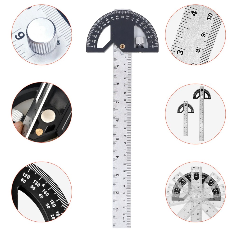 Angle Protractor Carpentry Ang - مراجعة Woodworking Ruler وسعره