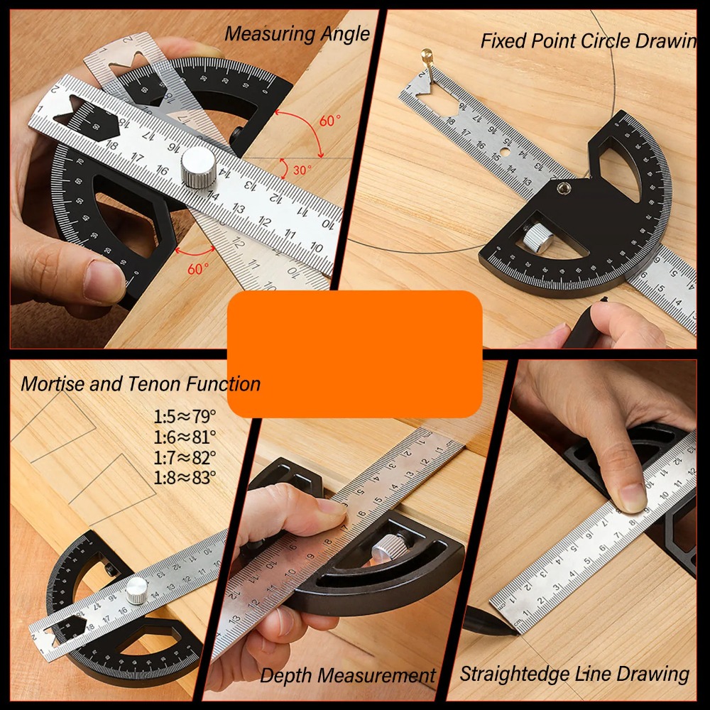 Angle Protractor Carpentry Ang - مراجعة Woodworking Ruler وسعره