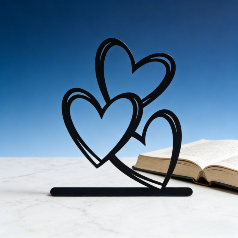 1pc Minimalist Heart Desktop D - مراجعة Woodworking School وسعره