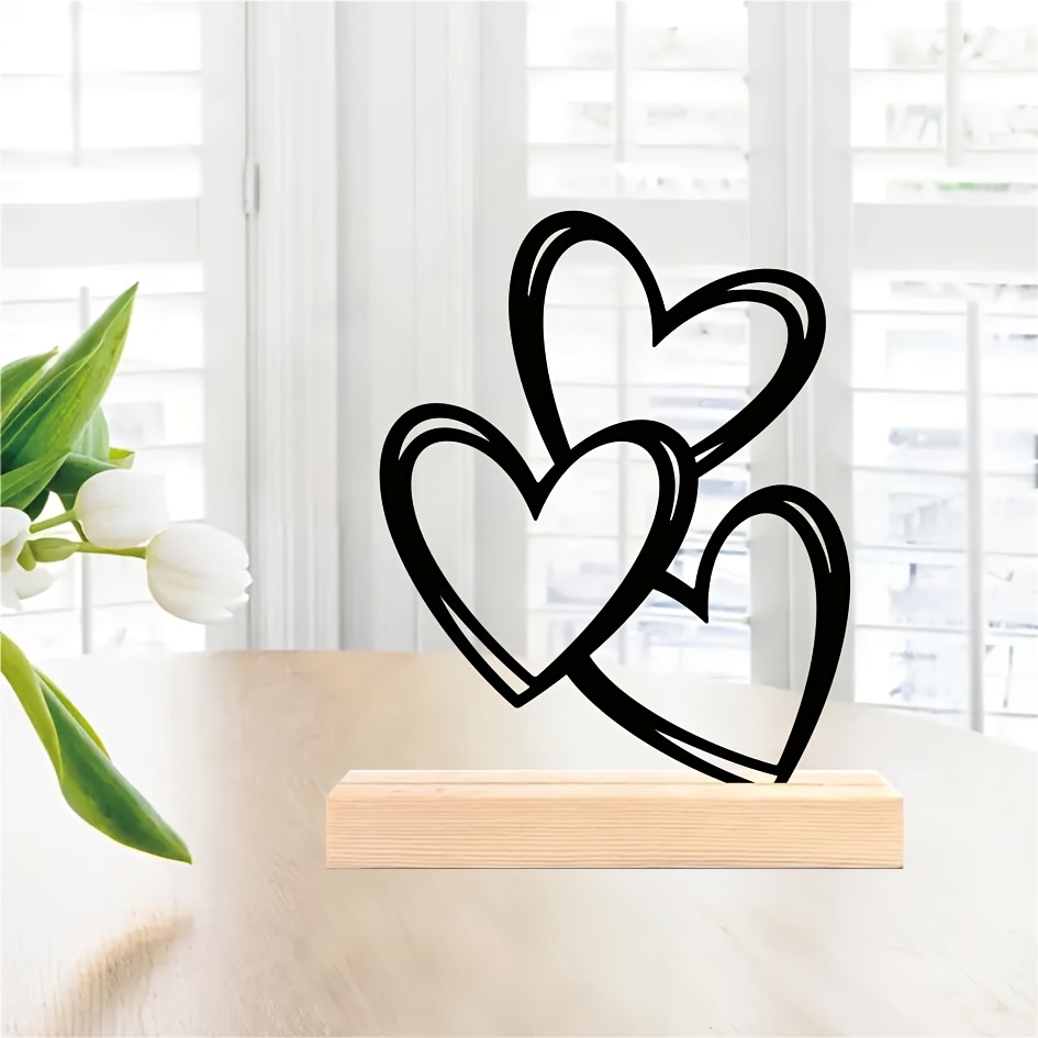 1pc Minimalist Heart Desktop D - مراجعة Woodworking School وسعره