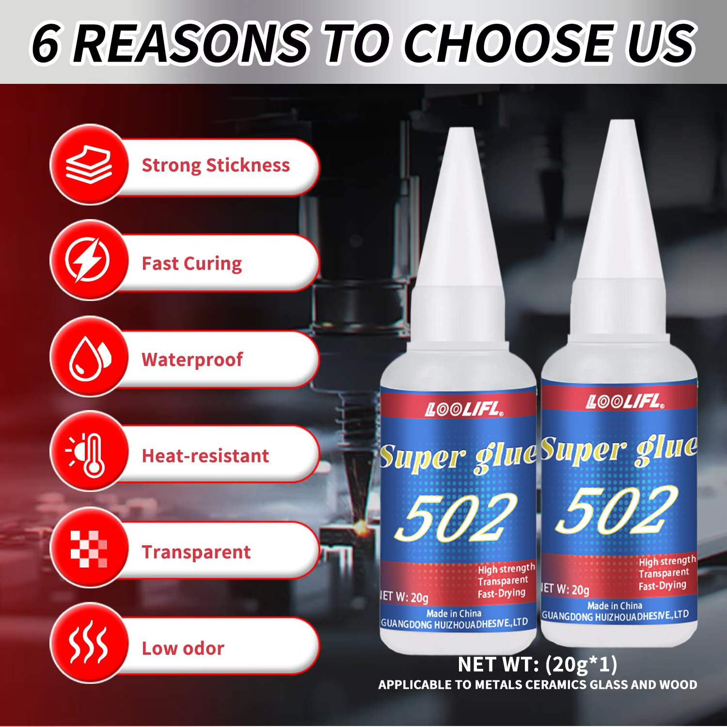 LOOLIFL 1-7pcs 502 Super Glue  - مراجعة Woodworking Quick Glue وسعره
