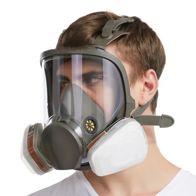 Large Size 6800 Gas Mask Full  - مراجعة Woodworking Respirator وسعره