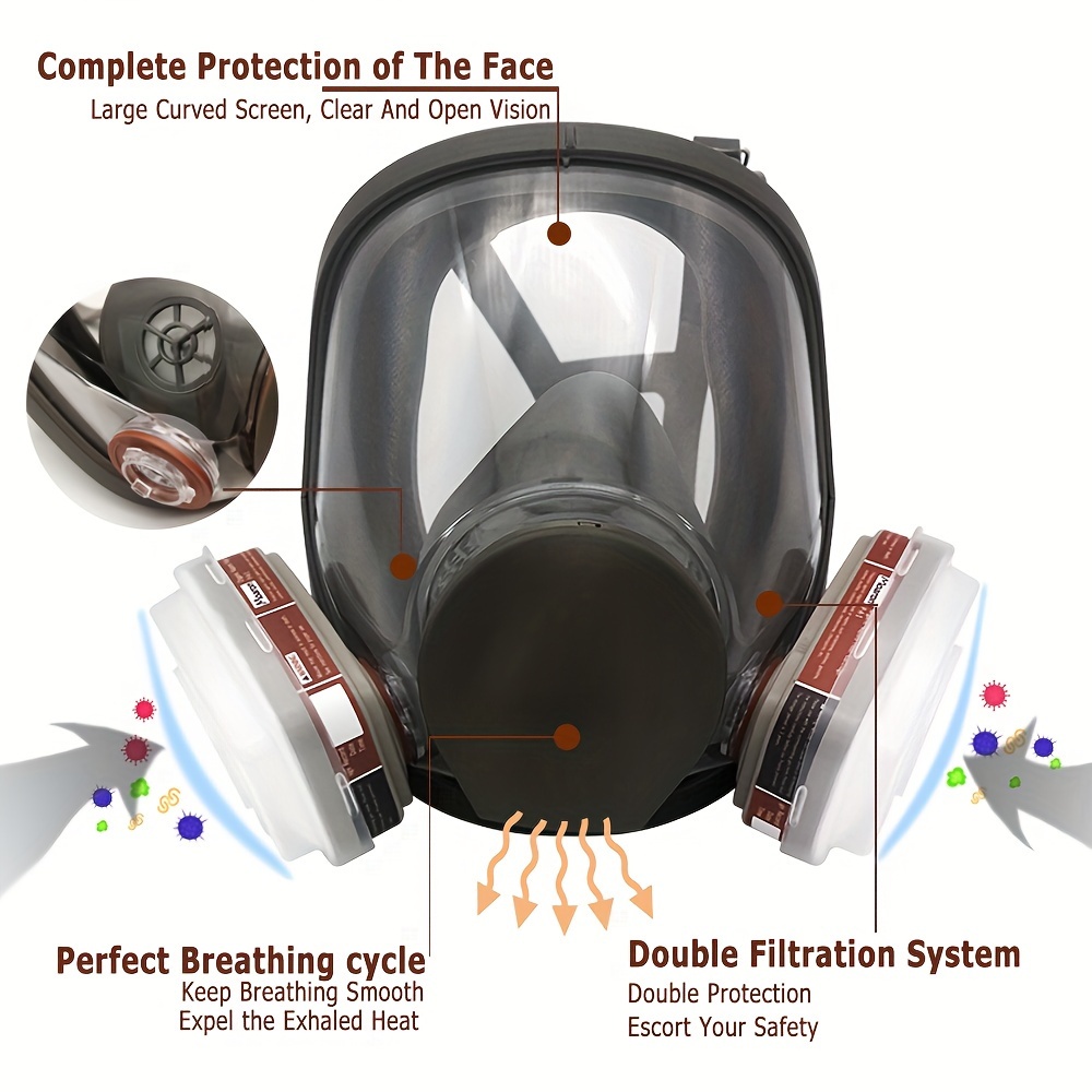 Ship From USA 6800 Full Face G - مراجعة Woodworking Respirator وسعره