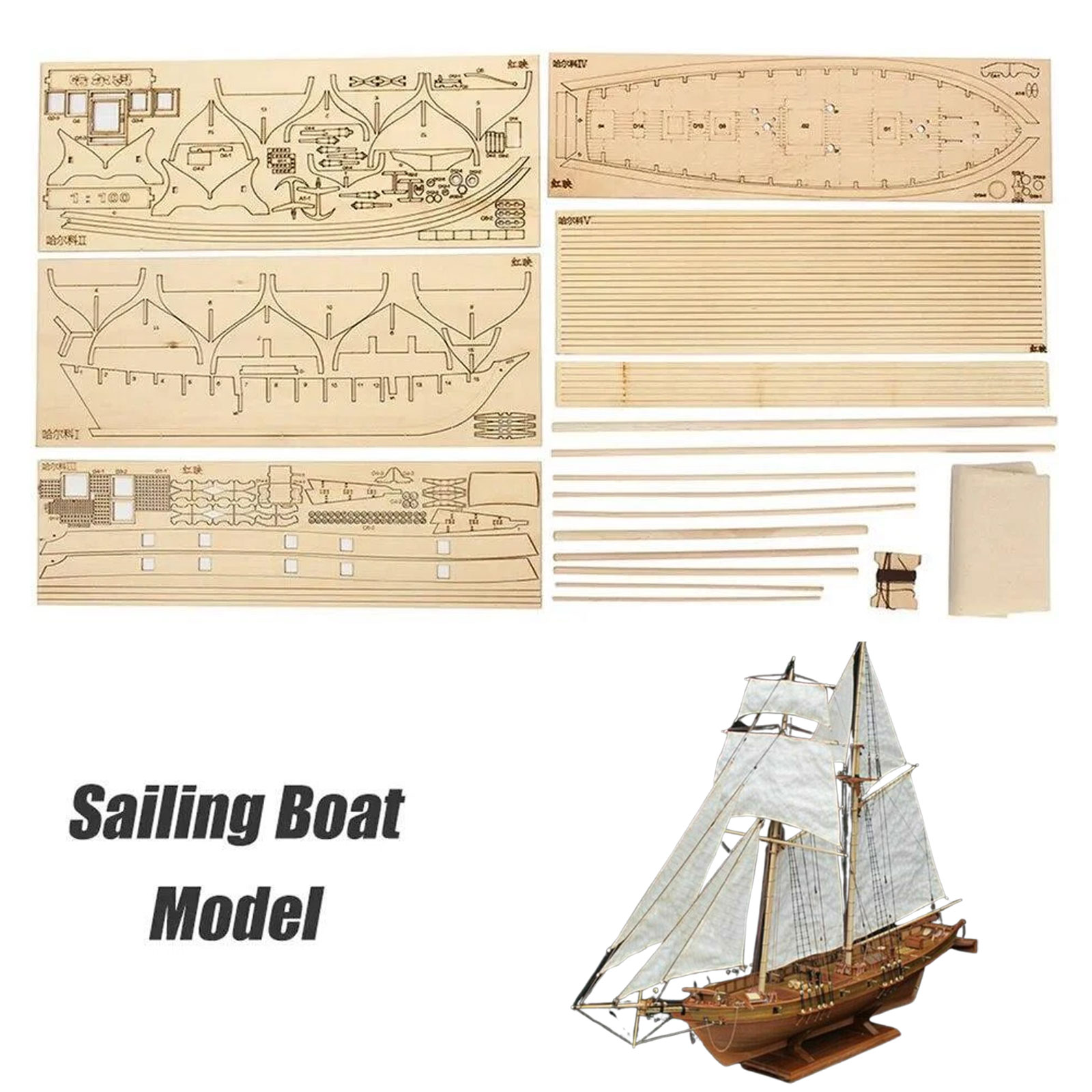 【Halcon Sailboat Wooden Model  - مراجعة Woodworking Jobs وسعره