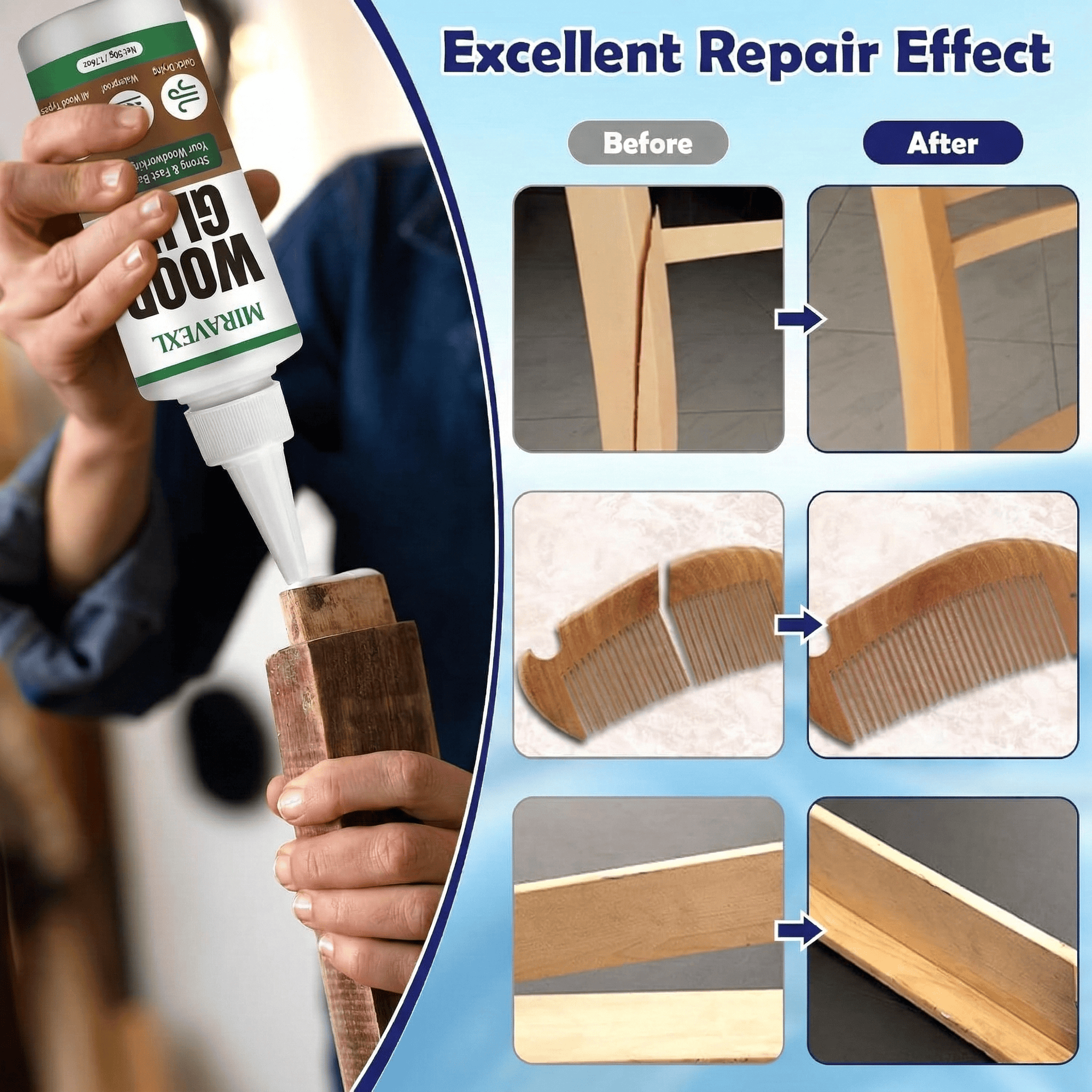 MIRAVEXL 50g Fast Dry Wood Glu - مراجعة Woodworking Diy Projects وسعره
