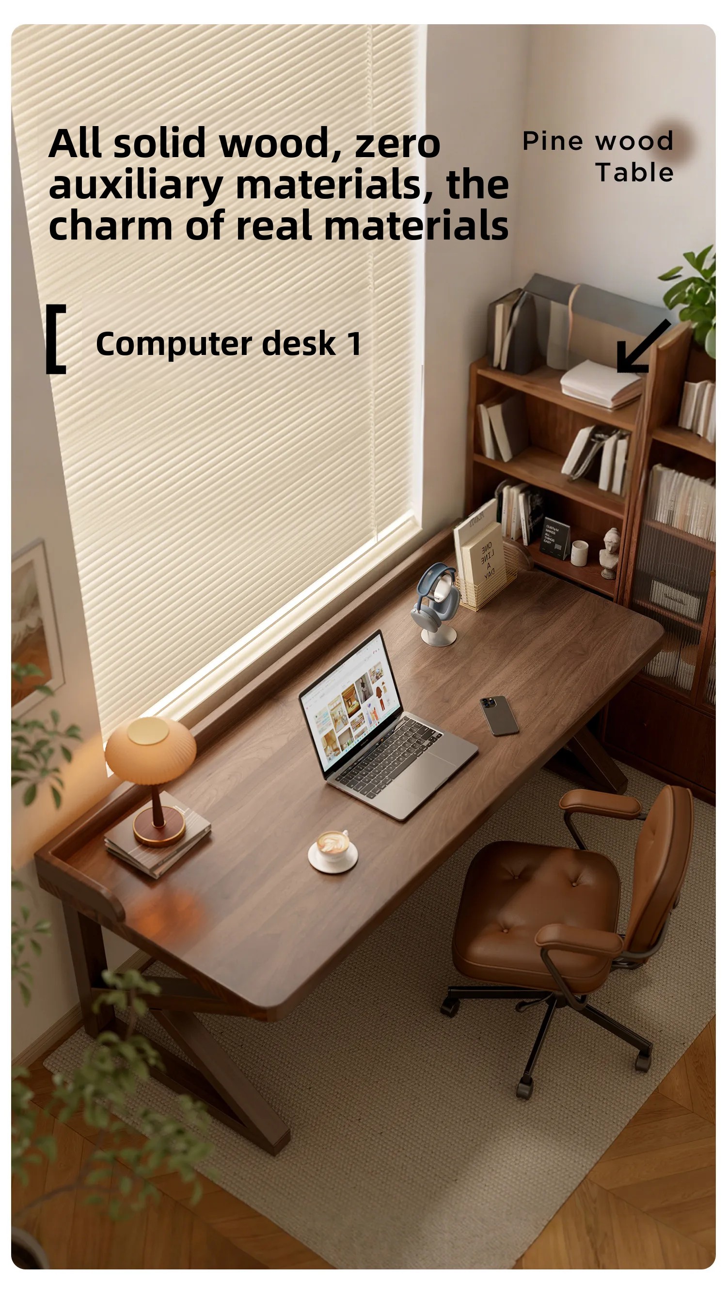Solid Wood Desk,NZ Pine K-Leg  - مراجعة Woodworking School وسعره