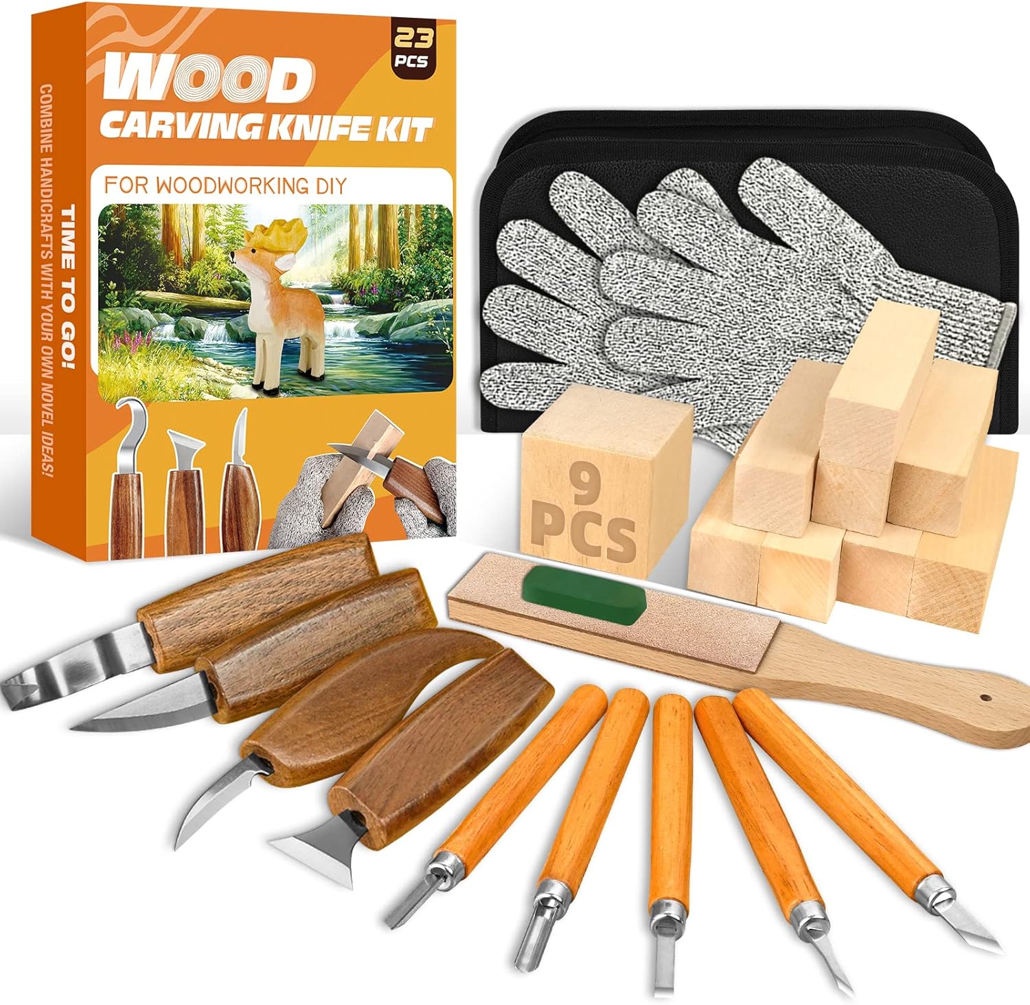 Wood Carving Kit, 23pcs Wood C - مراجعة Woodworking Hobby Kits وسعره