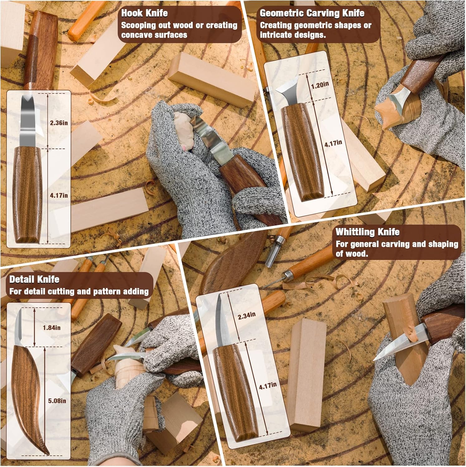 Wood Carving Kit, 23pcs Wood C - مراجعة Woodworking Hobby Kits وسعره