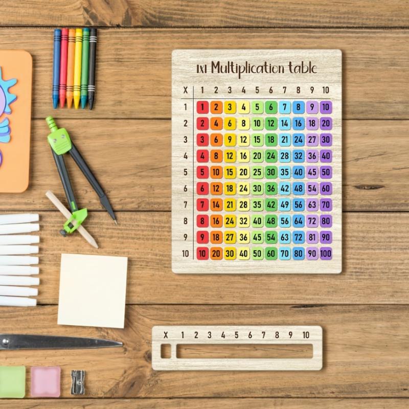 1Pcs Colorful Multiplication T - مراجعة Woodworking School وسعره